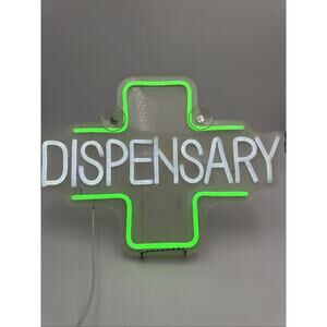 Neon Dispensary Window Hanging Sign